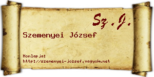 Szemenyei József névjegykártya