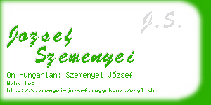 jozsef szemenyei business card