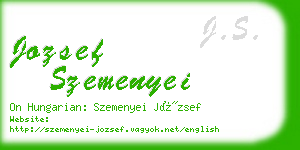 jozsef szemenyei business card